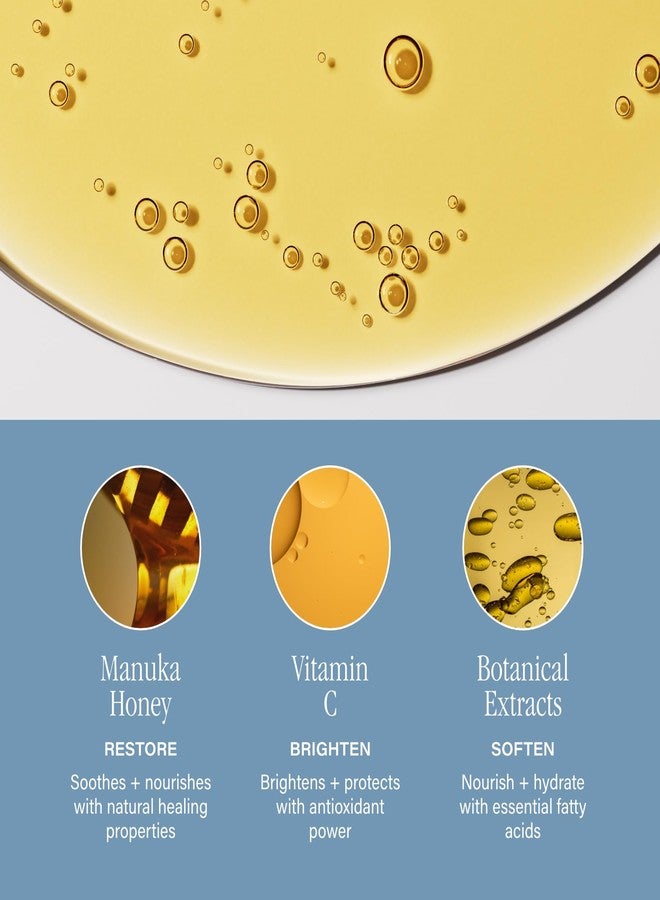 سكن مجموعة SKINN للعطلات، زيت الوجه وزيت الشفاه المضيء - غسول للوجه لتفتيح البشرة وشدها وترطيبها بشكل ملحوظ - يدعم إنتاج الكولاجين ويهدئ الشفاه الجافة والمتشققة - فيتامين سي وعسل مانوكا - Image 4